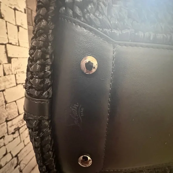 Christian Louboutin Hand Bag Black Raffia - Picture 5 of 13